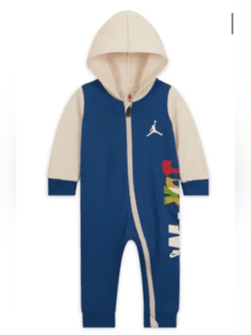 Nike Jordan 12 Months 1 Piece Outfit Zips Up Hooded